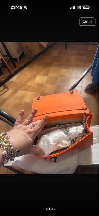 Borsa Moschino Arancione Logo LOVE MOSCHINO