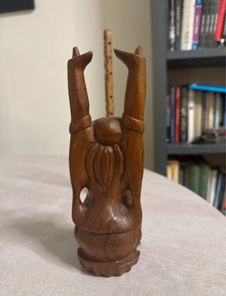 Set 2 statuette legno: Buddha e totem