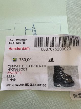 Botas Off-White Piel Hiking Talla 39