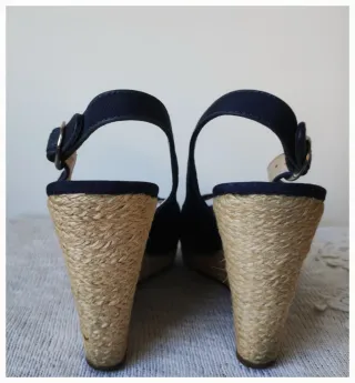 Zapatos cuña Massimo Dutti Talla 40 Azul