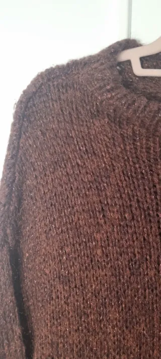 Jersey granate con hilo brillante talla única