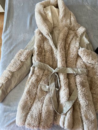 Abrigo 3/4 mujer beige