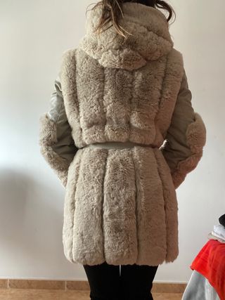 Abrigo 3/4 mujer beige