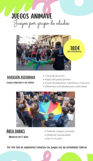 Animaciones para comisiones infantiles