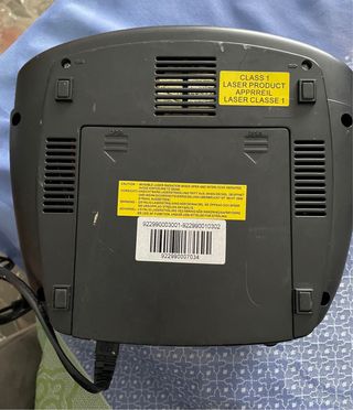 Radiocasete CD Portátil Negro/Gris