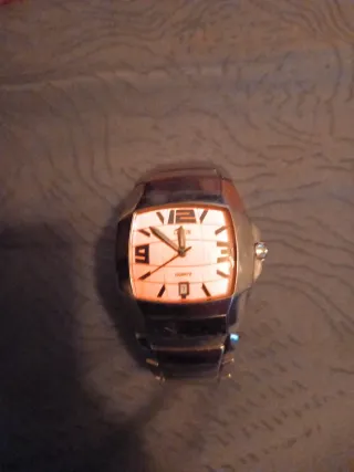 Reloj Lotus Naranja y Plateado