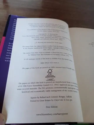 First Edition -Harry Potter, libros del 2 al 7