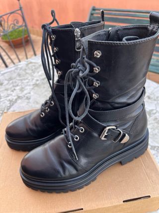 Stivaletti Janet Sport Pelle Neri