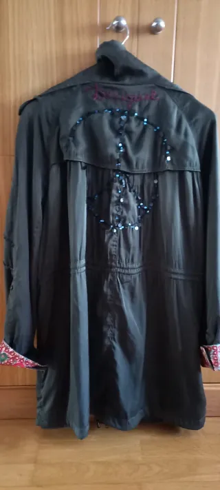 Chaqueta Parka Desigual Mujer Verde Multicolor