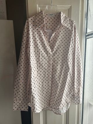 Camicetta Chanel Pois Nera Rosa