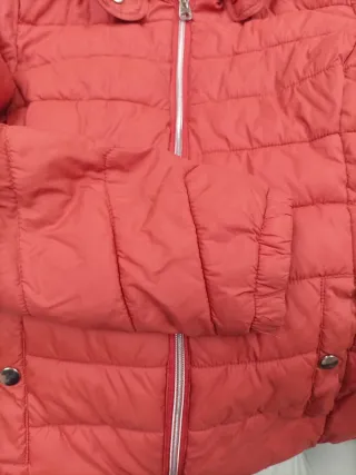 Anorak Lefties con capucha, color TEJA .