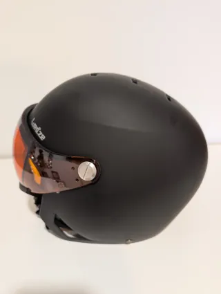 Casco de ski / snow negro mate con visor talla M