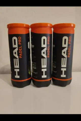 3 botes pelotas pádel HEAD Padel Pro