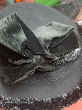 3 Sombreros Vintage Negro Años 30