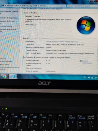 Portátil Acer Aspire One Pro