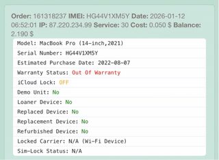 MacBook Pro 2021 M1 Pro 1TB