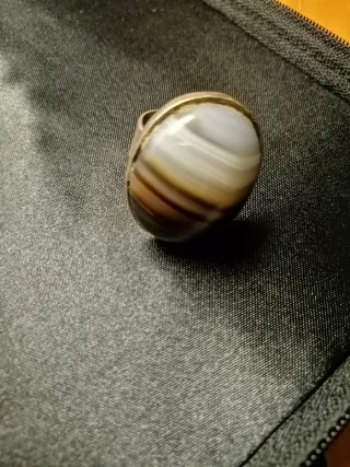 Anillo Espectacular Ágata y Plata