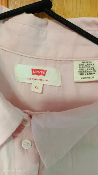 Camisa rosa manga corta mujer