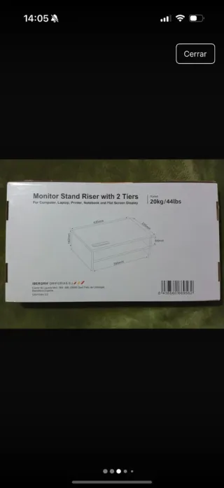 Elevador Monitor/PC/Tablet Negro