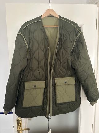 Cazadora acolchada Pull&Bear verde