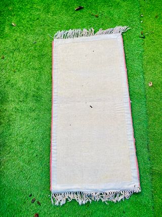 Tappeto in Lana Vintage Rosa Floreale