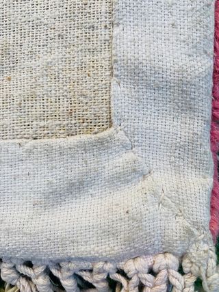 Tappeto in Lana Vintage Rosa Floreale