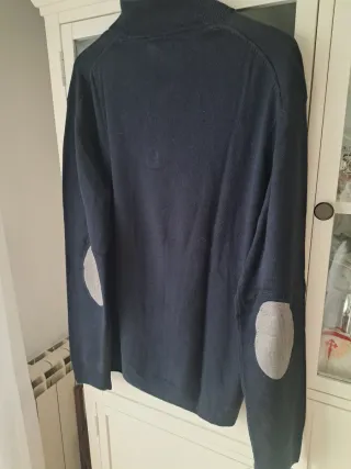 Jersey Cortefiel cuello mao azul marino