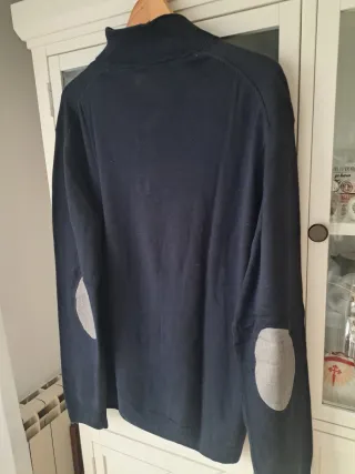 Jersey Cortefiel cuello mao azul marino