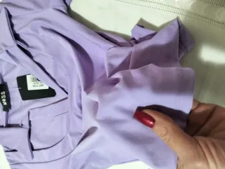 Maglia crop donna viola MASS taglia unica