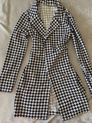 Vestido estampado pata de gallo Talla XS/S