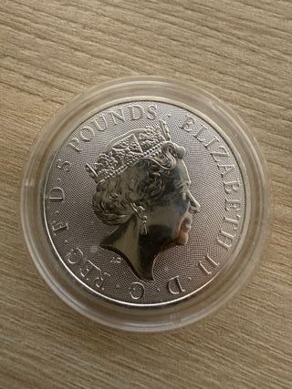 Moneda 2 Onzas Plata .999 Bestias de la reina