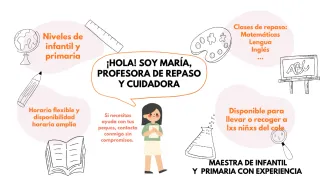 Clases de refuerzo y cuidadora