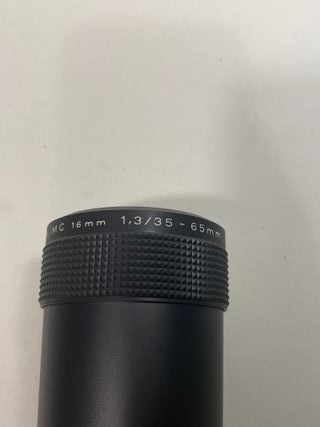 (B) Objetivo ISCO MC Zoom lens f/1.3 35-65mm