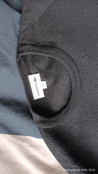 Jersey Lacoste Hombre Talla M Negro