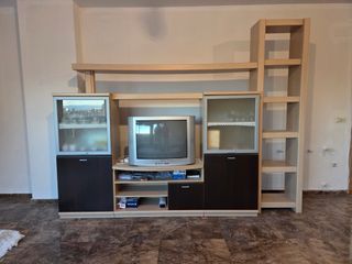 Mueble TV y Vitrina Beige/Marrón