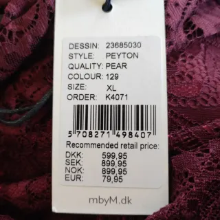 Vestido encaje morado mbym talla XL