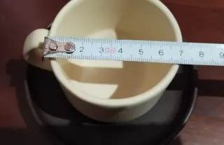 Taza café/té de cerámica con plato