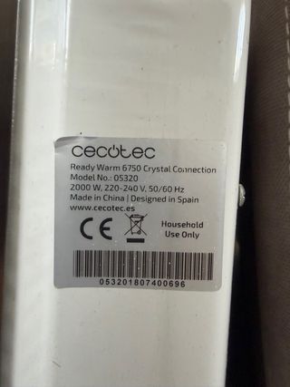 Radiador eléctrico de cristal CECOTEC