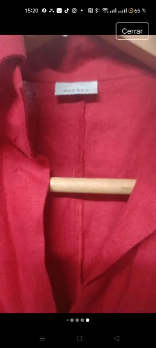 Camisa Vintage Dressing Roja Talla M