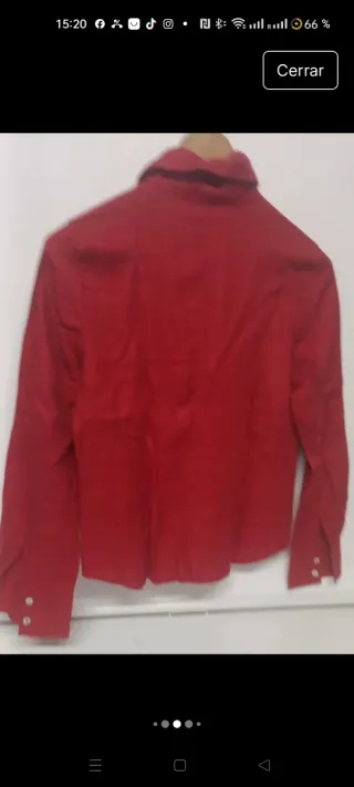 Camisa Vintage Dressing Roja Talla M