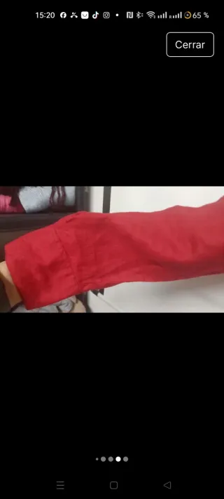 Camisa Vintage Dressing Roja Talla M