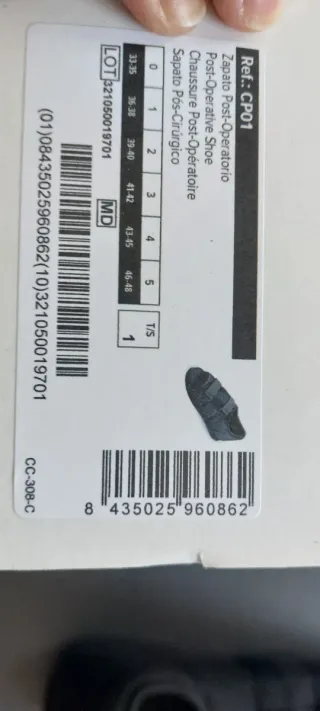 Zapato Post-operatorio Talla S