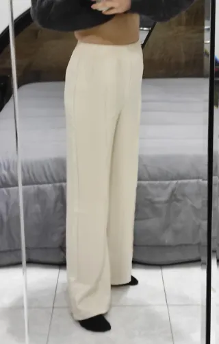 Pantaloni eleganti donna beige