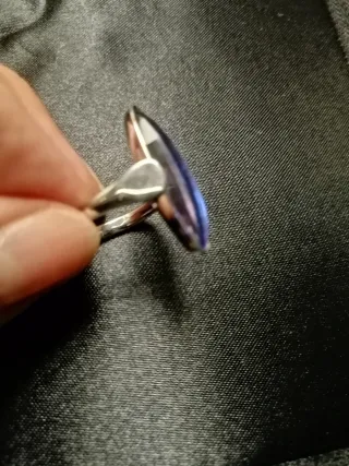 Anillo Calvin Klein Azul y Plateado