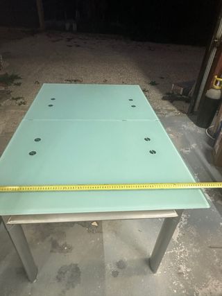 Mesa de comedor extensible cristal