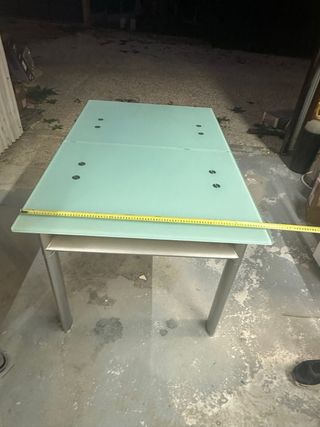 Mesa de comedor extensible cristal