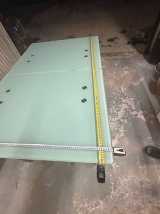 Mesa de comedor extensible cristal