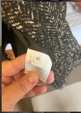 Cappotto a spighe marrone