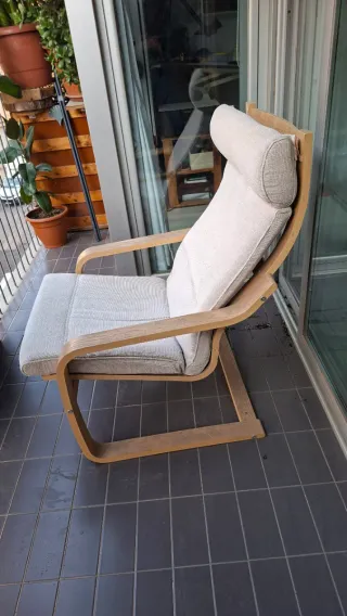 Sillón Poäng Ikea Beige/Marrón