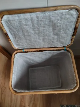 Cesta mimbre grande con tapa